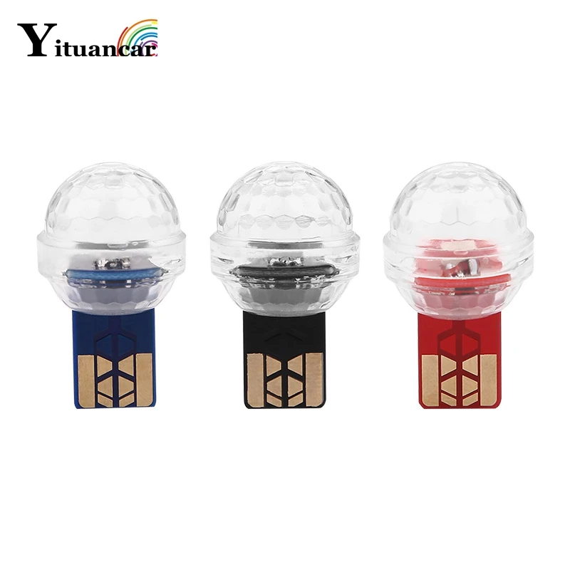 Yituancar 1 шт./компл. RGB USB LED Мини Автомобильный Стайлинг источник освещения салона