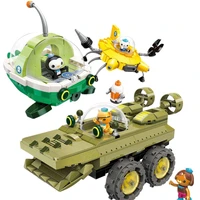 new enlighten creative ideas gup k crocodile rescue ship octonauts building blocks model sets kids kits toys compatible
