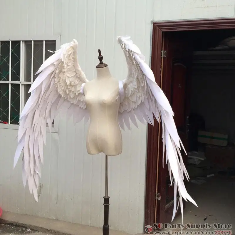 Costumed красивый белый красный мультфильм перо Крылья ангела для модного шоу