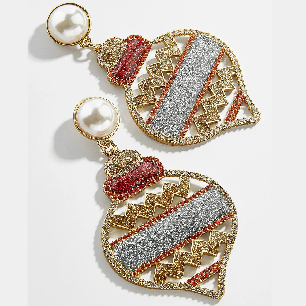 Miwens Bauble Bar, уникальные висячие серьги с бусинами, рудолф, женские серьги ручной работы, украшенные бисером, снеговик, массивные серьги, ювелирные изделия