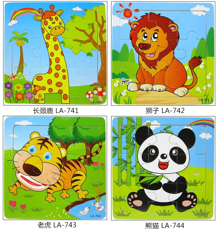 

Sale 9 Pieces of Wooden Puzzle Cognition Animals and Cars Jigsaw Kindergarten Children Educational Toys Baby Wood Toy Gifts