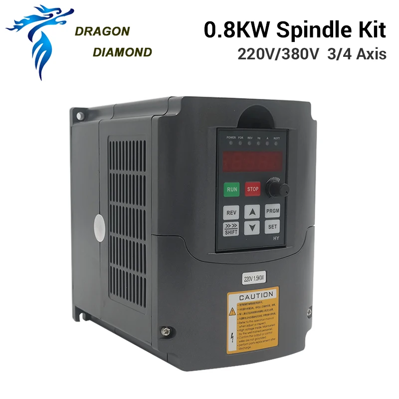 800 Вт набор шпинделя 65 мм 0.8kw 65*195 мотор + 1.5kw Инвертор держатель 13 шт. ER11 (1-7 мм) 80