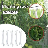 510 pcs tomato support hook flexible v type hook iron plant vine support tool for garden flower vegetable 32 8ft rope v
