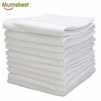 mumsbest 10 pcs washable reuseable baby cloth diapers liners for diapers insert nappy inserts microfiber 3 layers 3613 5cm