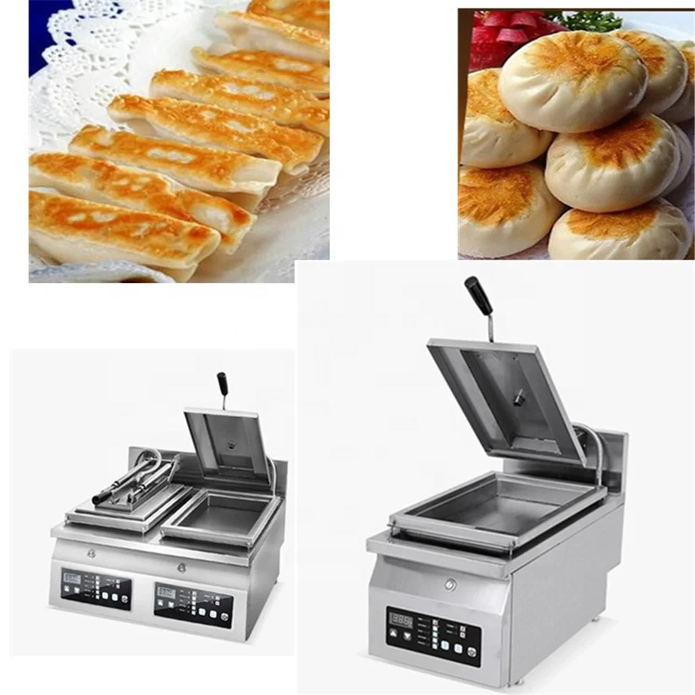 

Automatic Fried Gyoza Bun Cooker Electric Dumpling Pancake Frying Machine Samosa Empanada Fryer Steak Griddle