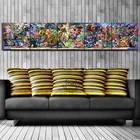 5 шт. супер Smash Bros с изображением героев из мультфильмов; Детское видео игры плакат работа холст Картины настенные Арт Настенная Наклейка на стену
