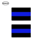 HotMeiNi 6 см x 4 см Стайлинг автомобиля 2x Светоотражающая тонкая синяя линия наклейка s бирка номерного знака наклейки для грузовика водостойкая автомобильная наклейка