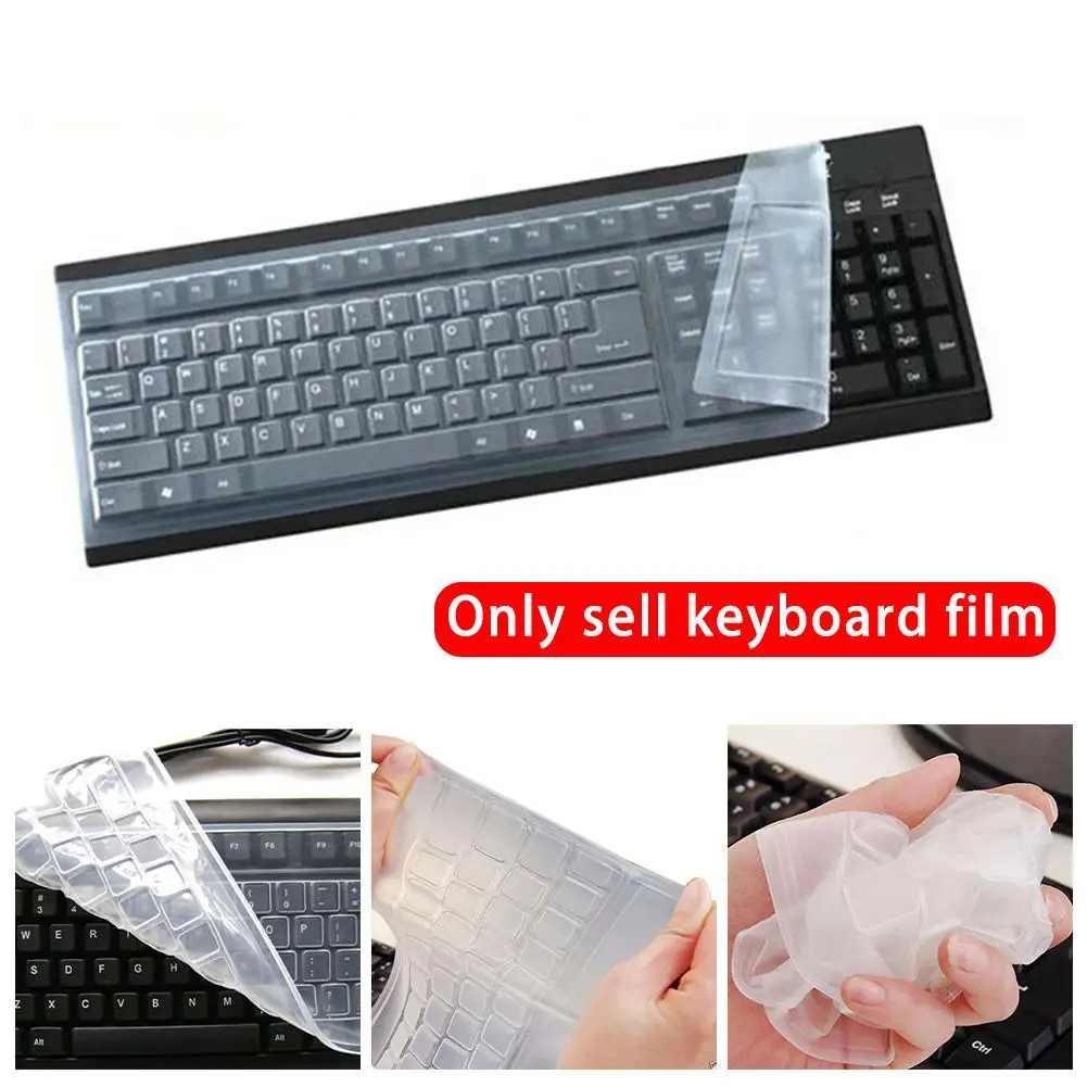 

Universal Silicone Desktop Computer Keyboard Cover Cover Skin Silicone Film Waterproof Protector I2M0