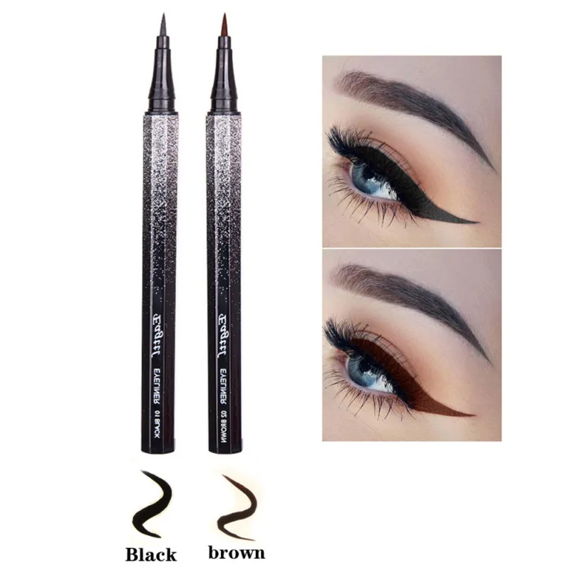 Подводка для глаз стойкая водостойкая не смазывающаяся окрашивание легко