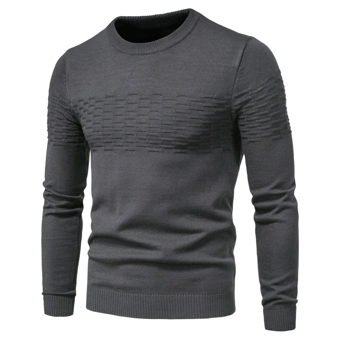 

Men 2020 Winer New Casual Solid Thick wool Cotton Sweater Pullovers Men High Elasticity Fashion Slim Fit O-Neck Sweater Men