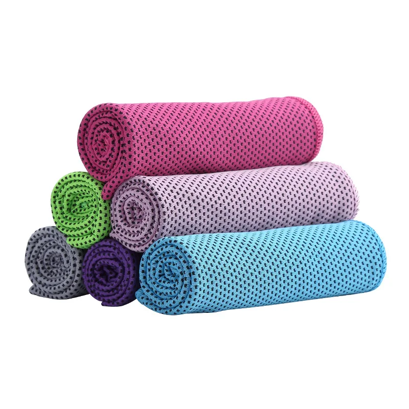

Drop shipping Sport Ice Towel 9 Colors 95x30cm Utility Enduring Instant Cooling Face Towel Heat Relief Reusable Chill Cool Towel
