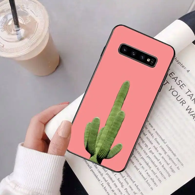 

Cactus Landscape Luxury Brand Phone Black Case Back Shell For Samsung Galaxy S8 S9 S10e S20 PLUS J6 J600 Cases Cover
