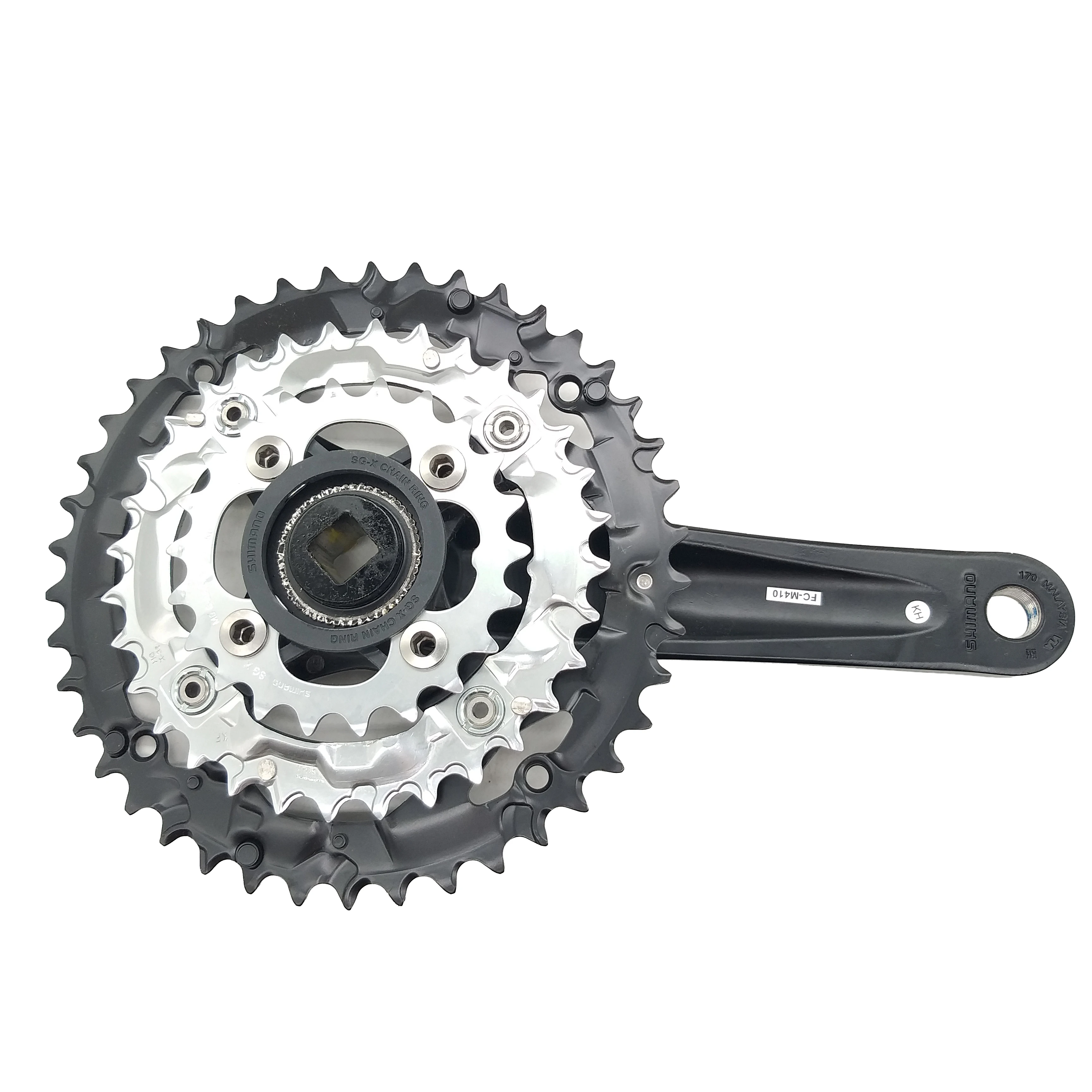 Велосипедный кривошипный комплект Shimano Alivio FC M410 8s 24s MYB 42T 22 32 170 мм с UN26 нижним
