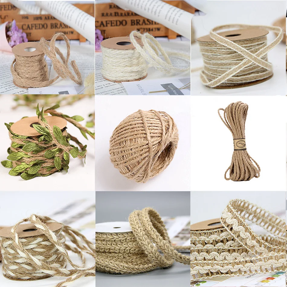 Лента Джутовая 5 м лента из натуральной джутовой мешковины дюйма для рукоделия |