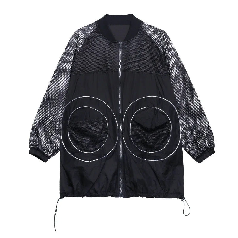 

SuperAen Korean Women Sunscreen 2021 Summer New Personality Mesh Loose Casual Sunscreen Jacket