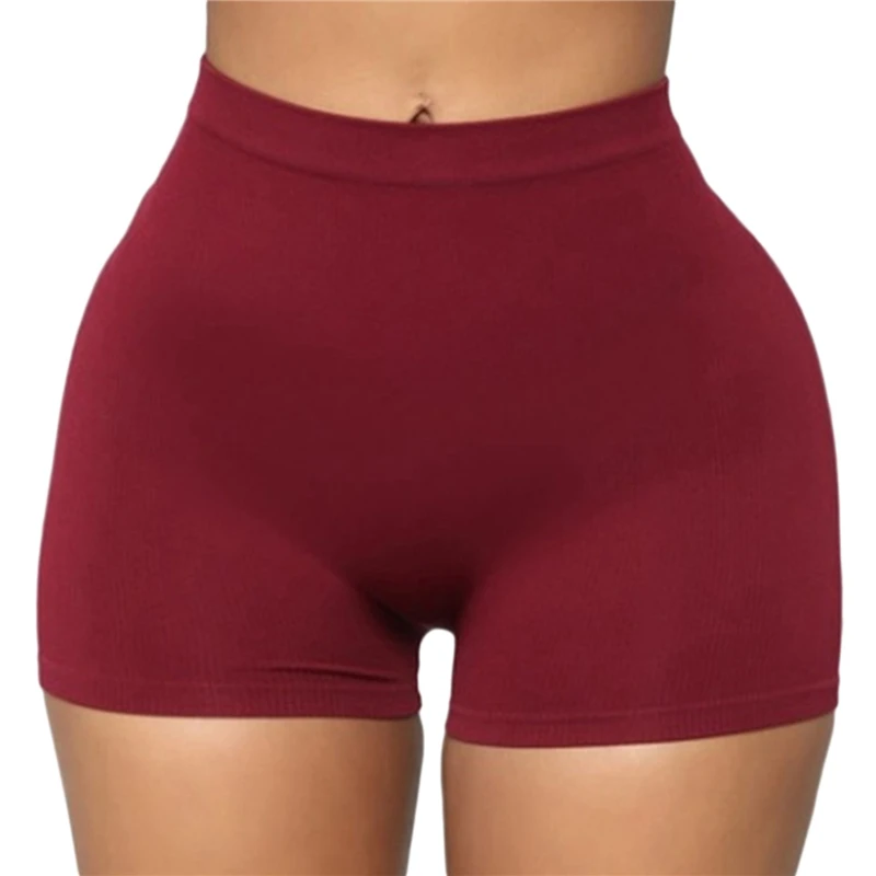 

Ladies Shorts High Waist Skinny Solid Color Women Push Up Stretchy Fashion Shorts Fashion Female Fitness Shorts