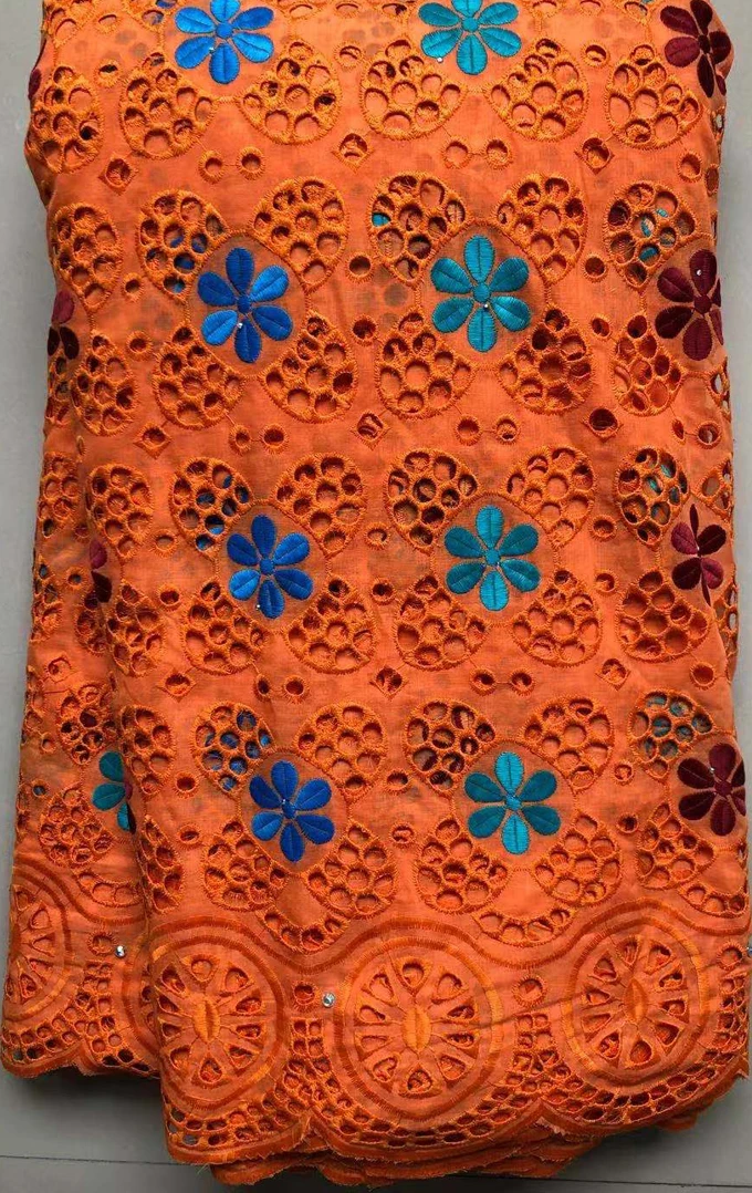 Новейшая Африканская Хлопковая кружевная ткань 2019 Высококачественная