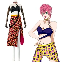 anime jojos bizarre adventure trish una cosplay costume set bra skirt leggings shorts accessories suit prop