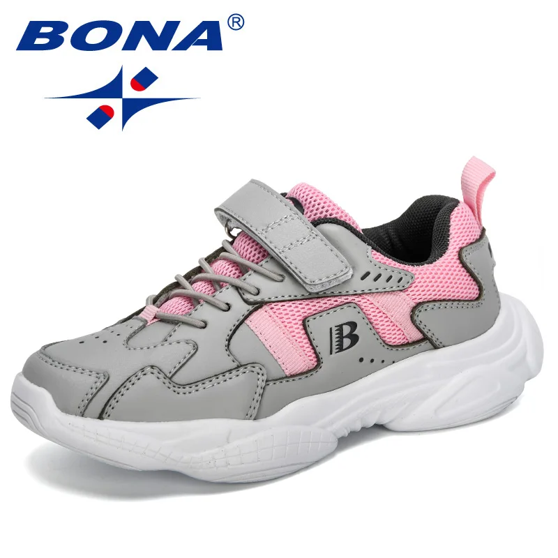

Кроссовки Детские BONA, дышащие, спортивная обувь для детей, повседневные дизайнерские, для отдыха, 2020
