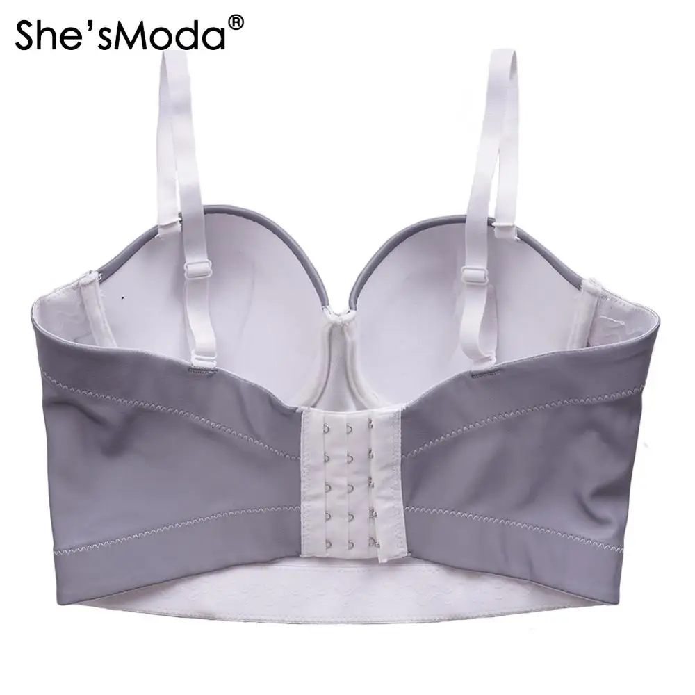She'sModa флуоресцентный бюстгальтер для женщин бюстье бюстгальтер для ночного клуба вечерние обрезанный Топ Плюс Размер