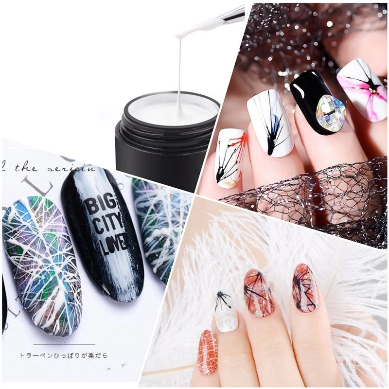 8 мл гель-паук для ногтей веб-краска УФ-гель дизайна проволока рисования