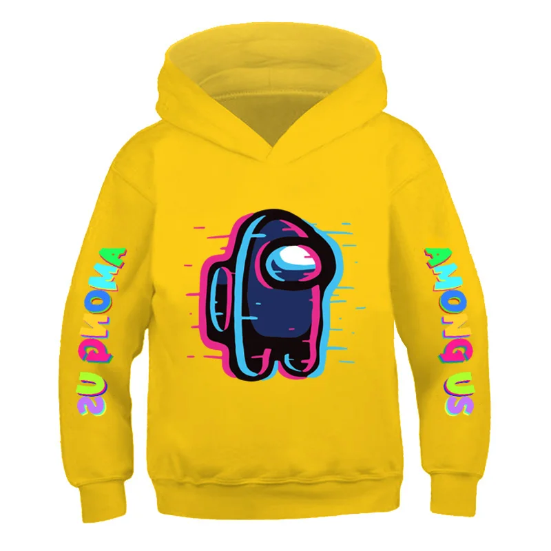

autumn Winter Harajuku Anime Amoung Us Hooded Sweatshirt girl Kawaii Street Style Impostor Graphic boy Hoodies Children's Pullov