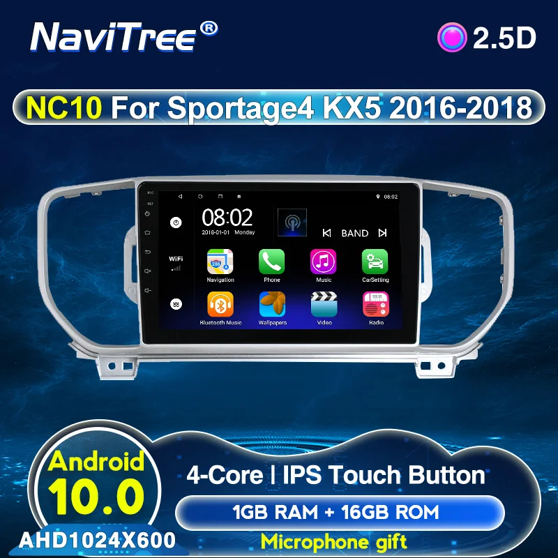 Android 10 0 четырехъядерный 2 Гб ОЗУ автомобильный Dvd P [слой для KIA Sportage 2016 2017 2018 KX5 GPS