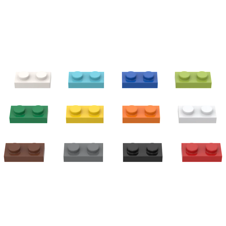 

100PCS Plate 1*2 Building Blocks Compatible Major Brand Kids Toys 3023 Early Learning MOC Education Gifts