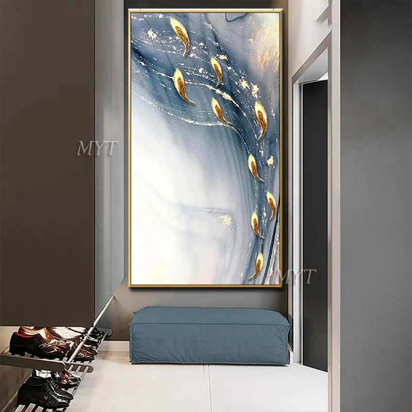 Leaves In The Lake Abstract High Quality Beautiful Oil Painting On Canvas Wall Art Home Decor Picture Modern 100% Handpainted | Дом и сад