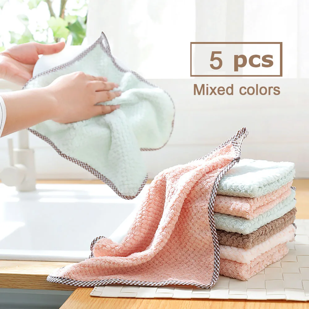 Кухонное полотенце впитывающее столовое для уборки дома с антипригарным