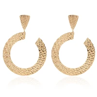 classic bohemia moon earrings gold color metal c shape drop earrings women female boho fashion jewelry gift for her accessories