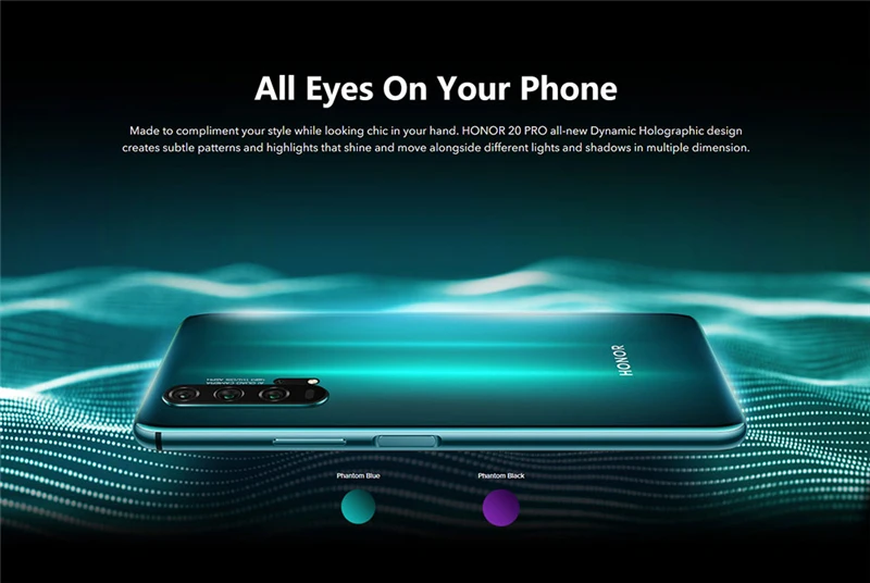 Honor 20 Pro Global rom 8 ГБ 128 ГБ 256 ГБ 6,26 дюймов FHD+ 2340X1080P 48.0MP+ 32.0MP отпечаток пальца NFC Kirin 980 восьмиядерный смартфон