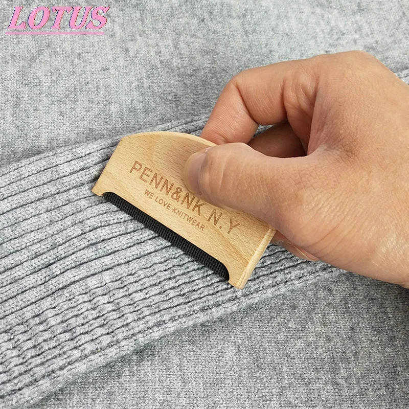 

1PCS Wooden Epilator Sweater Clothes Shaver Fabric Clothes Sweater Lint Removers Manual Portable Wooden Lint Trimmer Comb Shaver