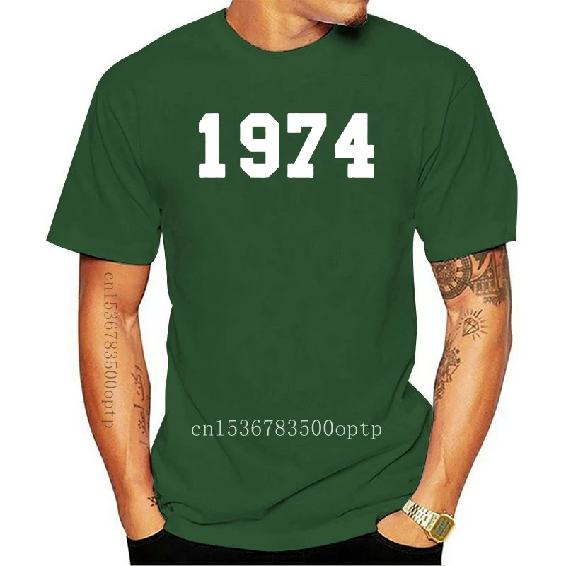 

New 1974 College Style - Mens 40th Birthday Present / Gift T-Shirt - 10 Colours Mans Unique Short Sleeves O-Neck T Shirt