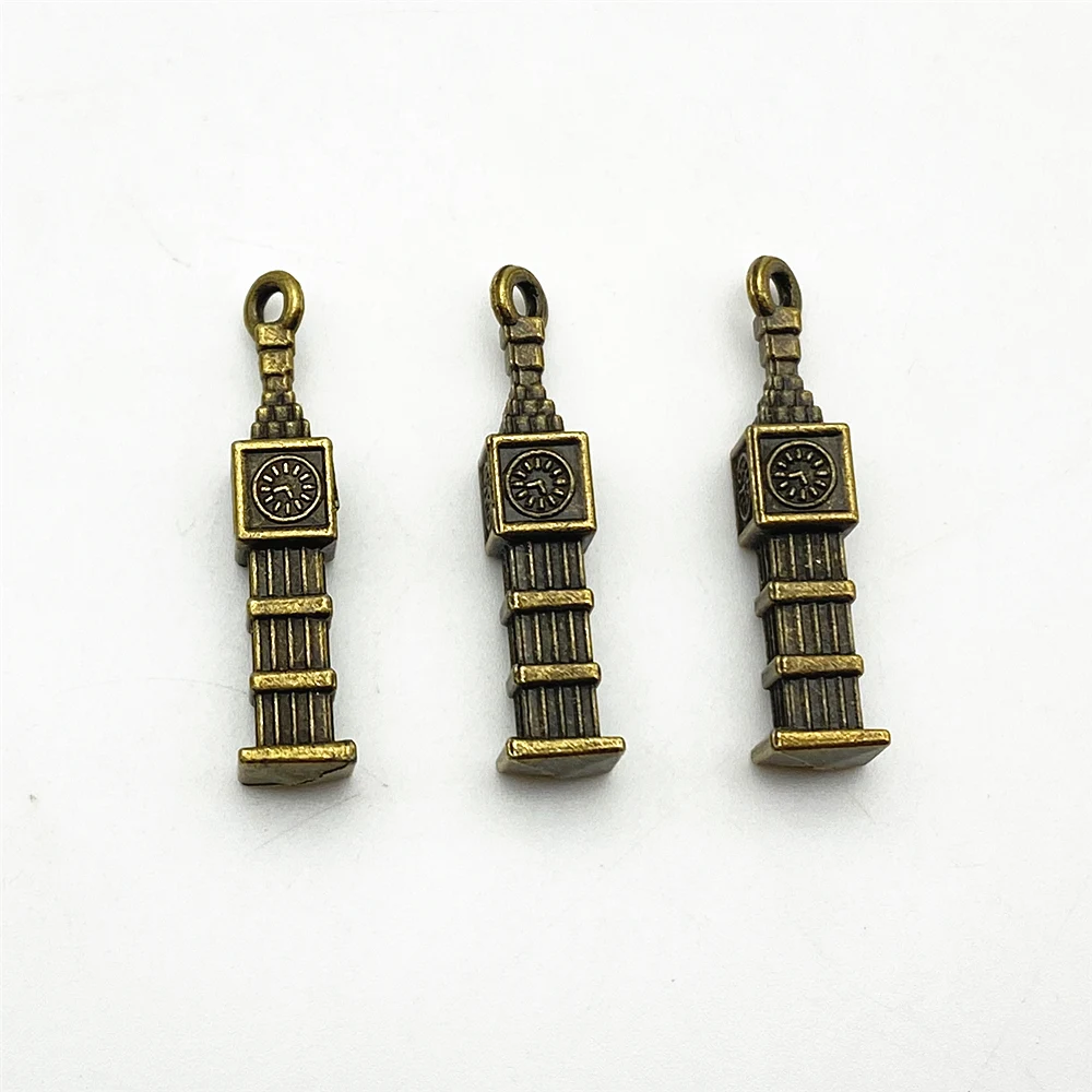 LJJAGLL 10 шт микс винтажные часы будильник очарование цинковый сплав бронзовые