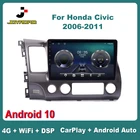Автомагнитола 2DIN для Honda Civic 2006-2011, 10 дюймов, Android 10, 4G, Sim, Wi-Fi, DSP, RDS