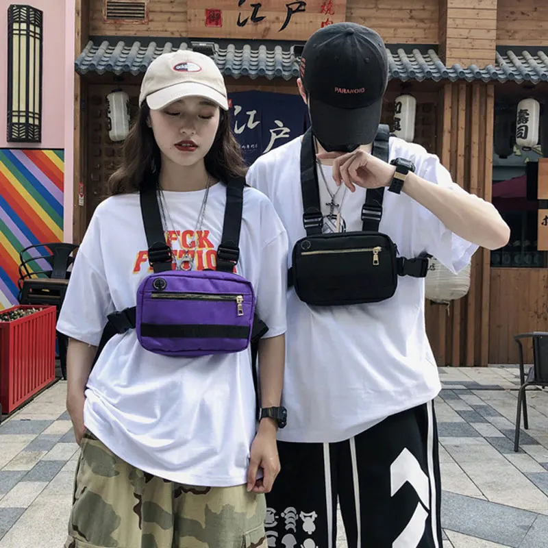 

Men Chest Rig Bag Functional Outdoor Tactical Streetwear Hip-Hop Vest Chest Bags Women Waistcoat Chest Utility Funny Pack Pouch