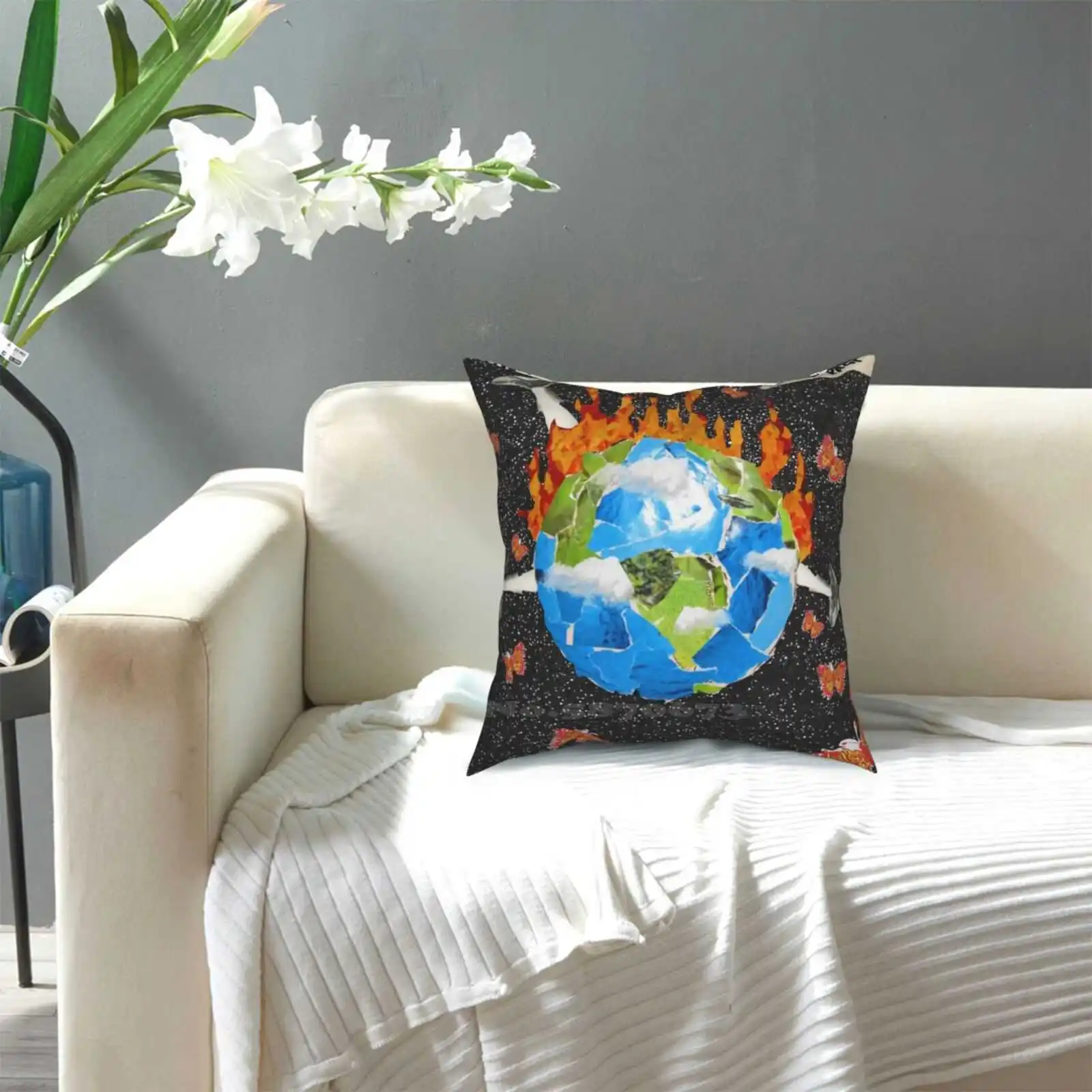 Наволочка World Rage красивая наволочка в стиле рэп хип-хоп музыка поп-рэпер Инди РНБ