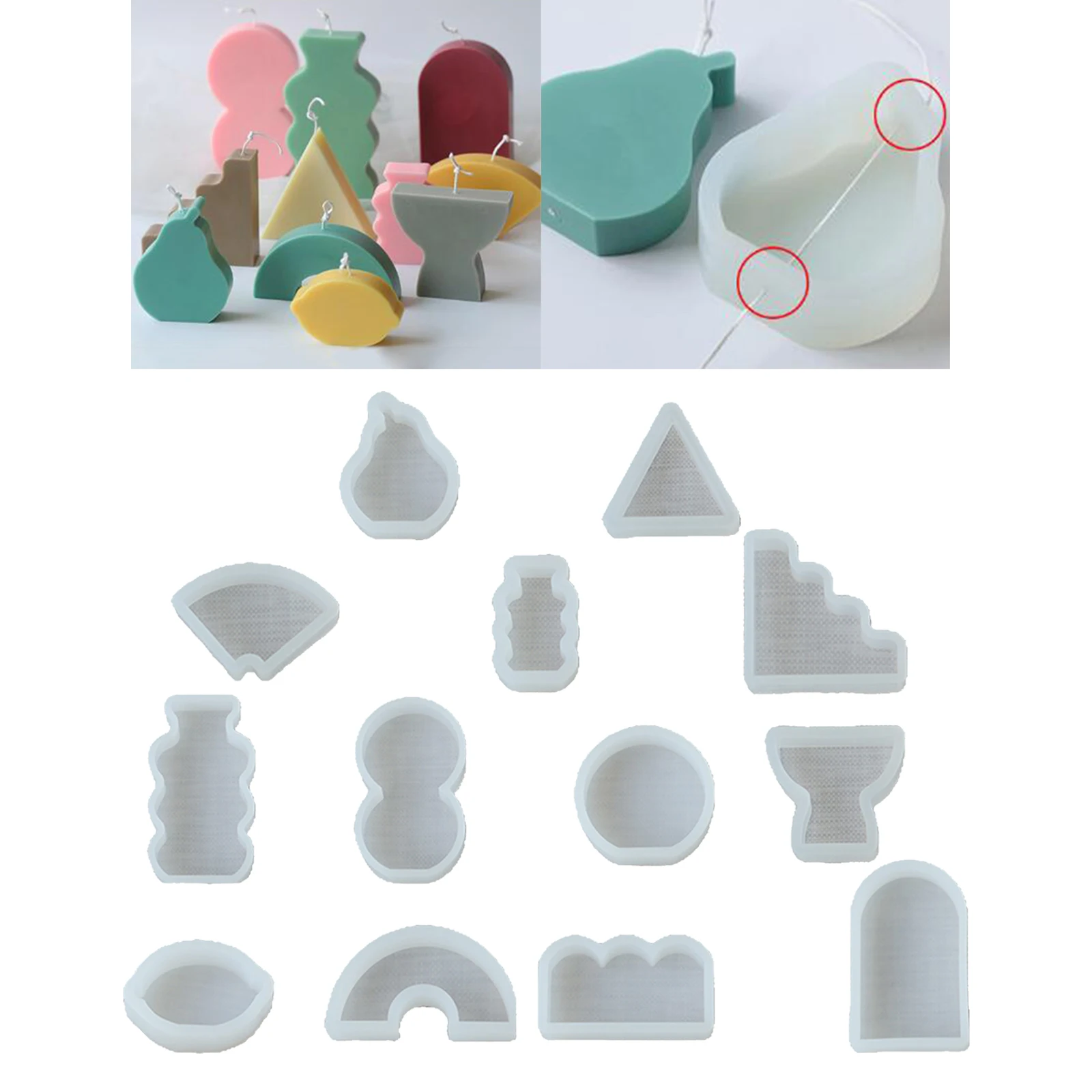 

Geometric Candle Silicone Mould Polymer Clay Resin Mold Epoxy Soap Making