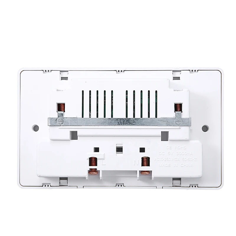 Штепсельная розетка стандарта Великобритании настенная 2 клавиши двойной умный