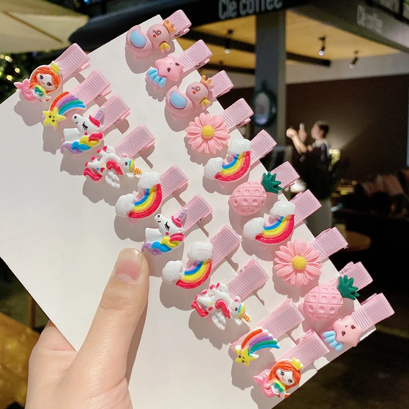 

20/30/50PCS/Set Girls Cute Colorful Cartoon Hairpins Children Barrette Headband Hair Ornament Clip Kids Fashion Hair Accessories