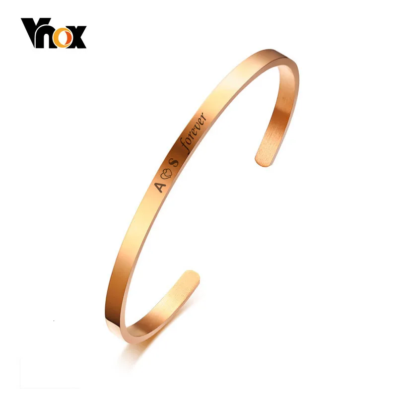 Бесплатная гравировка имя браслет манжета для женщин индивидуальный подарок