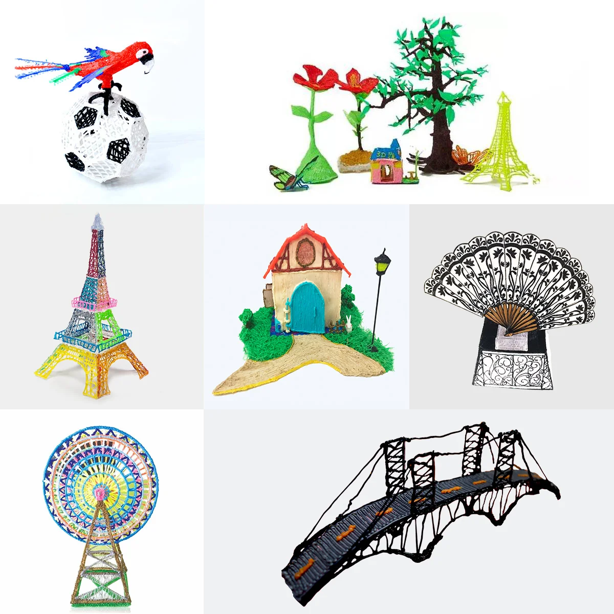 

AW 3D PLA Filament 10M/color For 3D Pen Refill 1.75mm 3D Drawing Material 10 meter/pack Non-toxic High strength For KIds Gifts