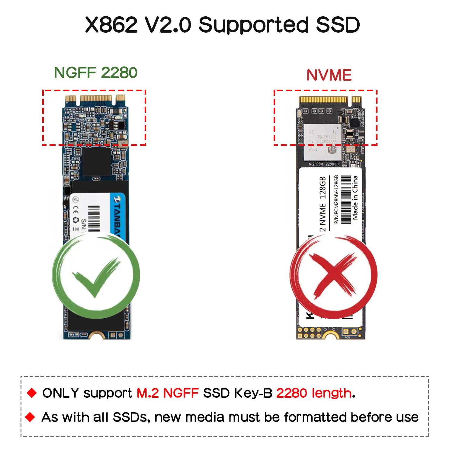 Плата Расширительная Geekworm X862 V2.0 M.2 NGFF SATA SSD с разъемом USB 3 1 поддержка Key-B 2280 для