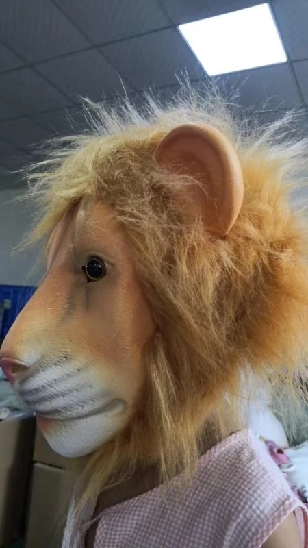 Забавная маска на Хэллоуин для взрослых наряды лев Король Simba латексная