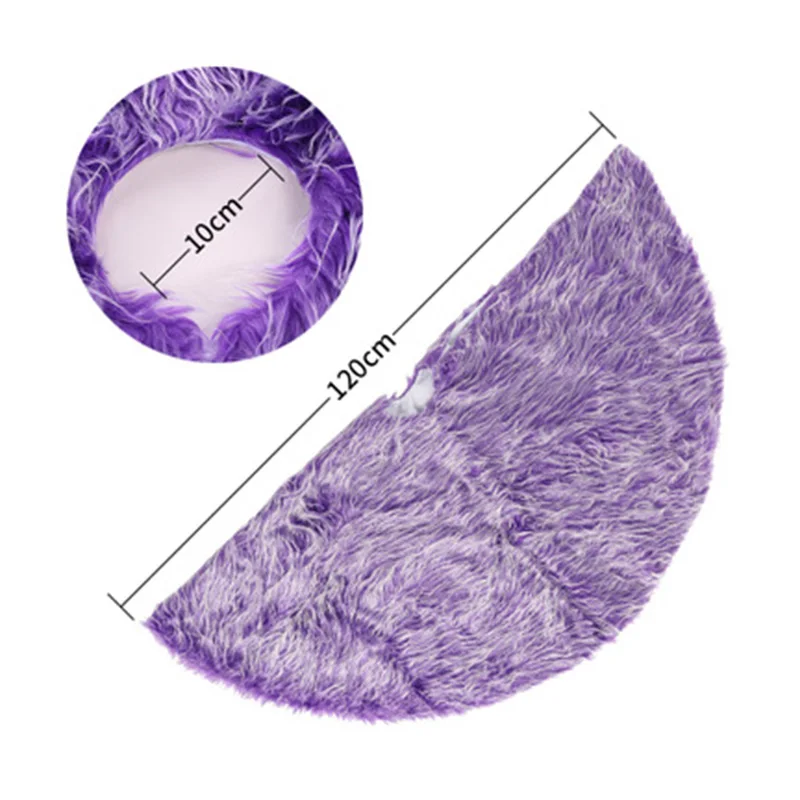 Фиолетовый снег плюш Рождественская елка юбка база напольные Подставки Коврик