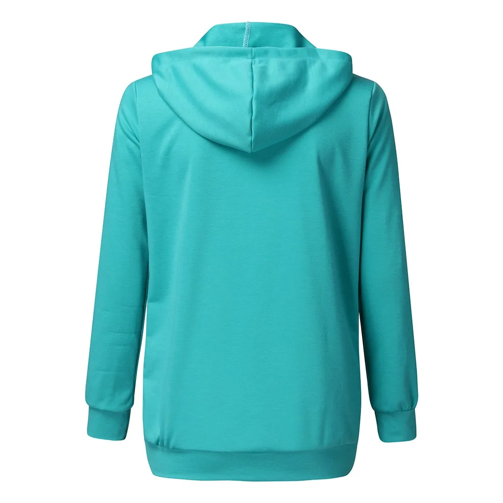 

Women's Maternity Breastfeeding Hoodie Sweatshirt Clothes for Pregnant Women Winter O-Neck Long Sleeve Solid Color Nursing Tops