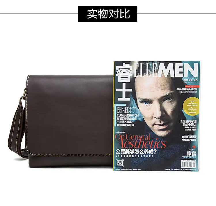 Портфель мужской из кожи Крейзи Хорс сумка-мессенджер на плечо для работы и офиса