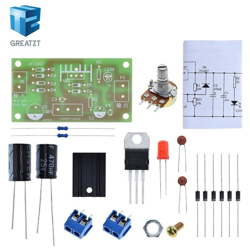 Регулируемый блок питания LM317 источник постоянного тока с постоянной