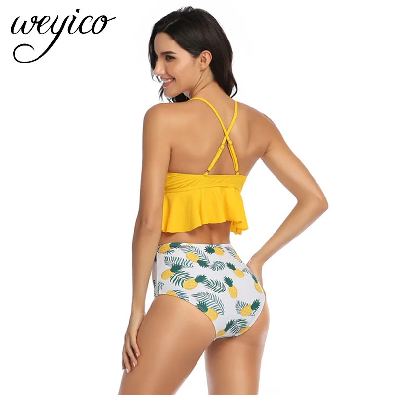 Сексуальный комплект бикини купальный костюм для женщин ретро Перекрещенные